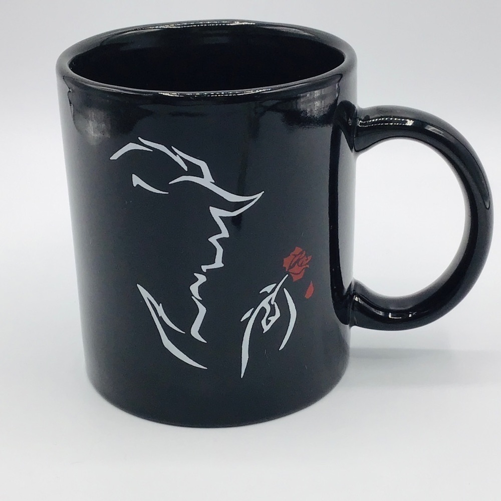 DISNEY’S Coffee Mug Beauty And The Beast Broadway Musical Tea Cup Black